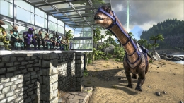 Un dinosaurio prehistórico de más de 20 metros de largo, se convierte en nuestro autobús personal. ARK: Survival Evolved