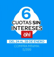 Promoción “6 cuotas sin intereses” de Promart y Tarjeta Oh! brindará más facilidades para financiar compras online