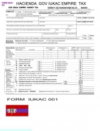 TIME TO GOV IUKAC  TAX // HACIENDA GOV IUKAC EMPIRE  TAX // FORM  IUKAC  001