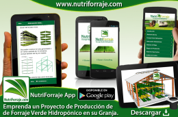 Alternativa de Nutrición Animal - Forraje Hidropónico