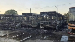 Incendio en Terminal de Ómnibus de Mulgoba, en La Habana