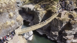 Restauración del puente Q’eswachaka se dio con normalidad